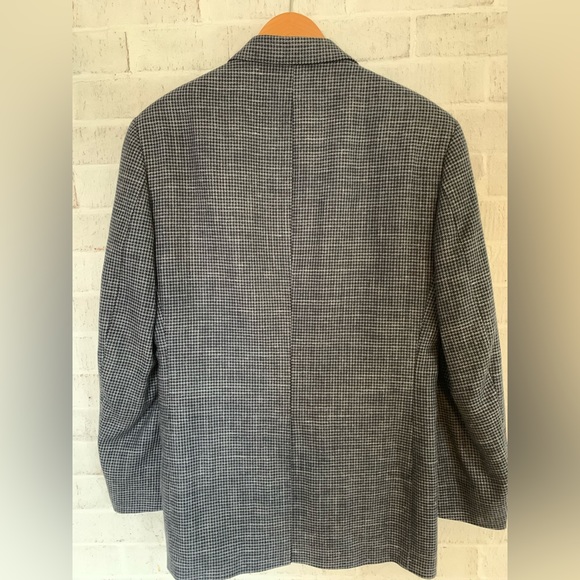 Nautica Men’s Suit Jacket Small Herringbone Pattern Navy and Gray Size 38R - Picture 8 of 9
